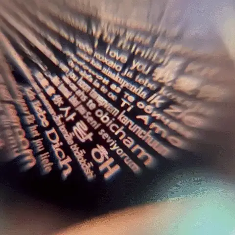 Collar Te amo 100 idiomas CAJA LUJO SP